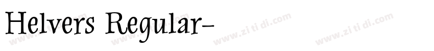 Helvers Regular字体转换